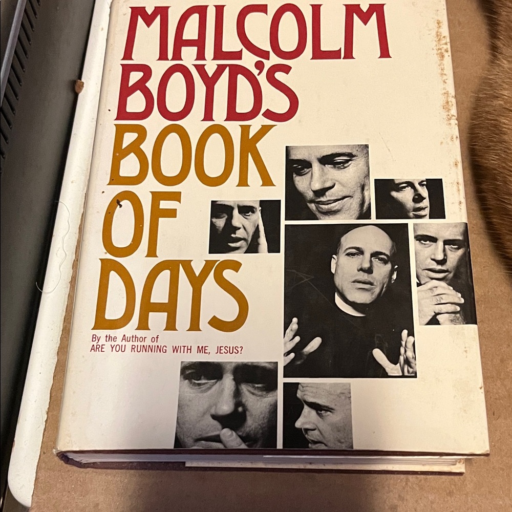 Malcolm Boyd's Book of Days Hardcover Book - White, Red, Gold